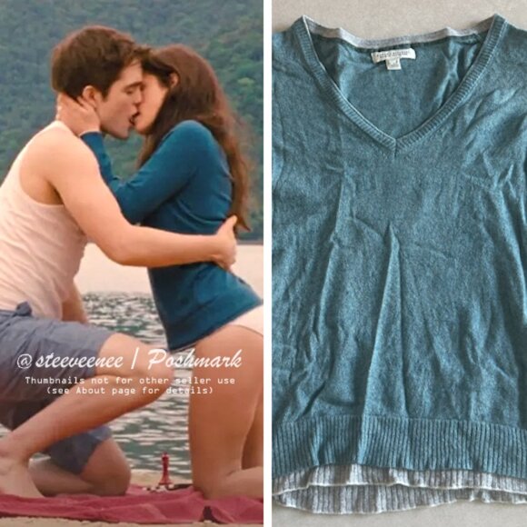 Banana Republic Wool / Cashmere Blend V-Neck Sweater ALT ASO Bella Swan - Picture 1 of 7